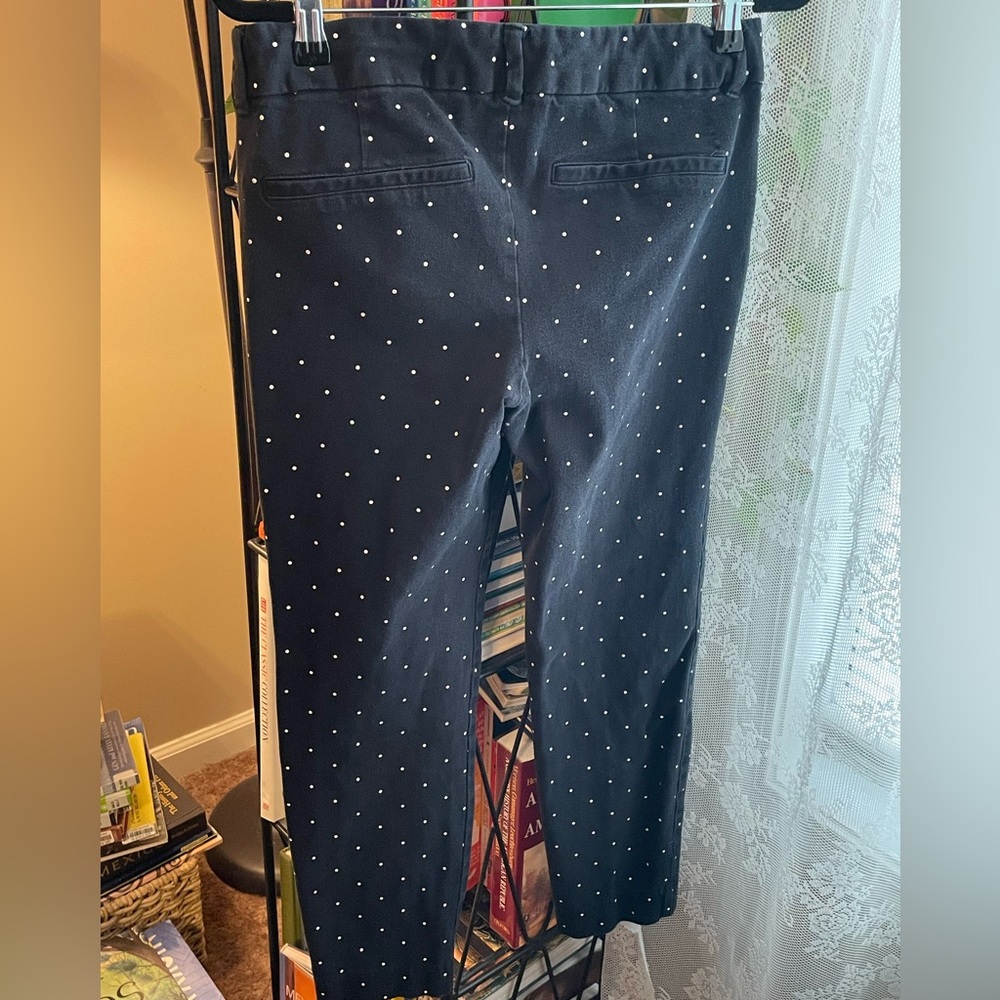 Old Navy Black Pixie Pants with White Dots - Picture 6 of 6
